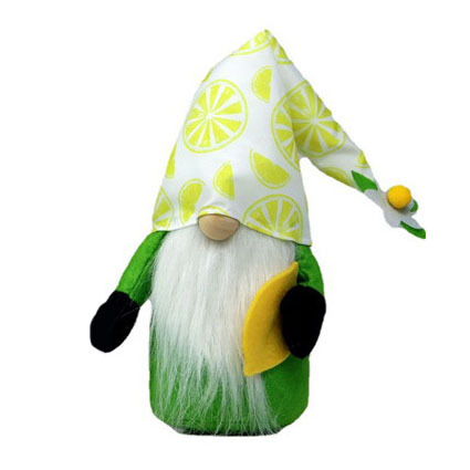Title 6, Summer Lemon Faceless Elderly Plush Doll Orname...