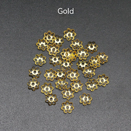Title 10, DIY Ornament Material Metal Hollow Spacer Beads...