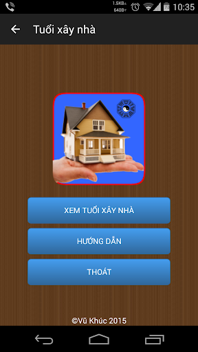 Tính tuổi xây nhà