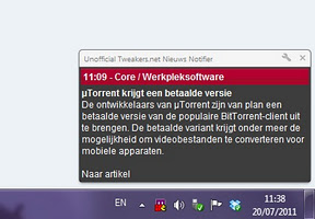 Unofficial Tweakers.net Nieuws Notifier