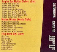 Empire Restaurant menu 4