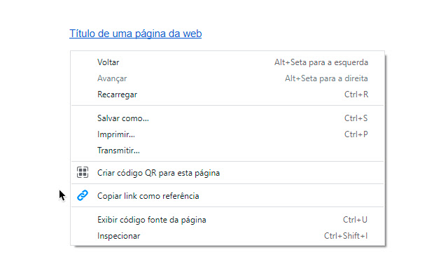 Copiar link como referência chrome extension