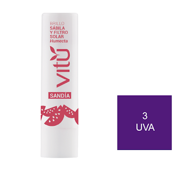 Brillo VITÚ Sábila y   Filtro Solar Humectante Uva x4g                   