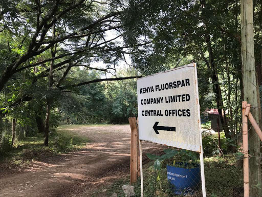 A signage of the Kenya Fluorspar Company offices in Kimwarer, Kerio Valley, Kenya, August 17, 2018. /THOMSON REUTERS FOUNDATION