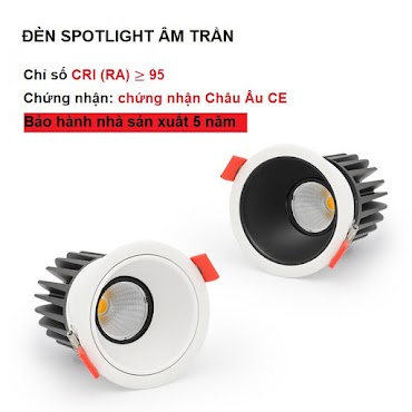 Đèn Led Spotlight Âm Trần 5W/7W Chống Chói T020801