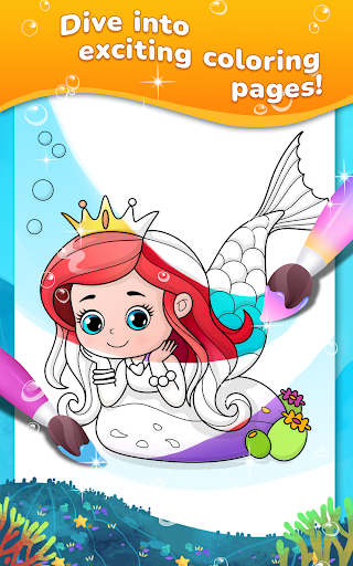 Screenshot Mermaid coloring book gradient