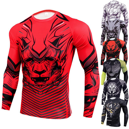 Title 4, Mens t-Shirts With Custom Digital Printed Long...