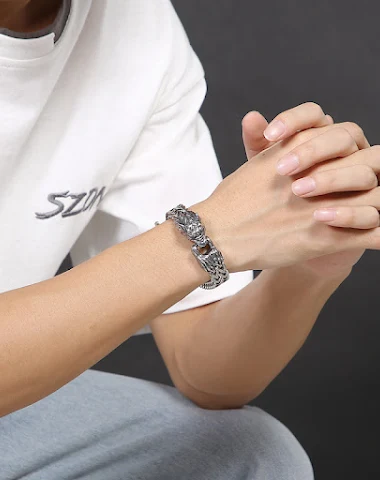 Bracelet Rétro Animal en Fonte Acie - 0
