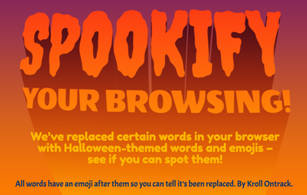 Kroll Ontrack Halloween Extension Preview image 0