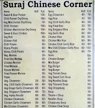 Suraj Chinese Corner menu 1