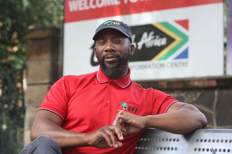 Coach Liphoko, provincial chairperson of the EFF, gathered 50-odd party members to join him in protest outside the Bloemfontein magistrate's court on Thursday morning.