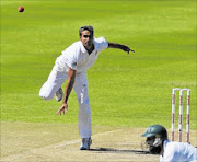 MEMORABLE: Imran Tahir 
        bowls during day 3 of the 3rd 
       Test match between South Africa and Sri Lanka at 
      Newlands,
      
      
      Cape Town, yesterday.  
    
      Photo: Gallo Images