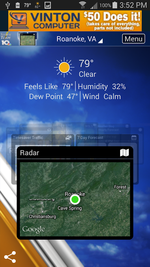 Android application WSLS Weather screenshort
