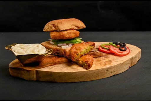 Cheesy Masala Veg Pav Burger