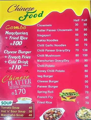 Madhuvan Sweets & Restuarant menu 