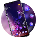 Herunterladen Abstract purple shining flowers blurry co Installieren Sie Neueste APK Downloader