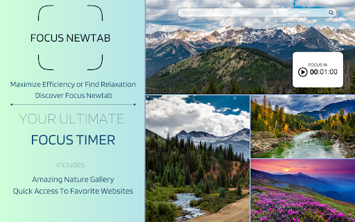 Focus Newtab - Elevate Your Focus Experience