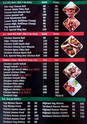 Food Spot menu 