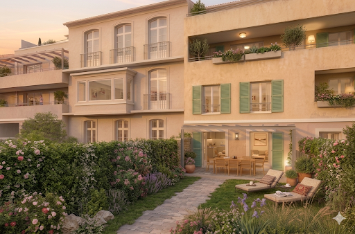 Prestige property for sale in Hyeres (83400) - Building facade with flower garden and terrace