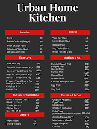 Urban Home Kitchen menu 1