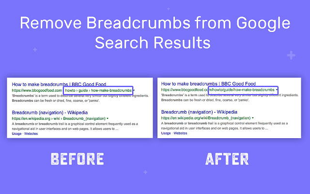 Remove Breadcrumbs chrome extension