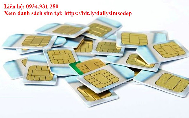 Đại lý sim số đẹp giá rẻ từ 1tr - 0934931280