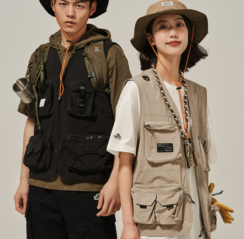 Boxi And Outdoor functionele werkvest voor heren en dames, draagbaar en los. Casual kampeerjas en overall.