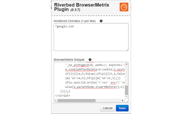 Riverbed BrowserMetrix Plugin chrome extension