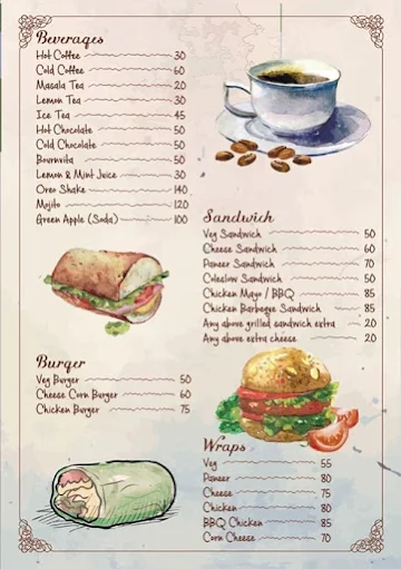 Leafy Trails menu 