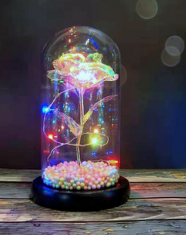 Beauty Eternal Flower Rose in Flask - 3