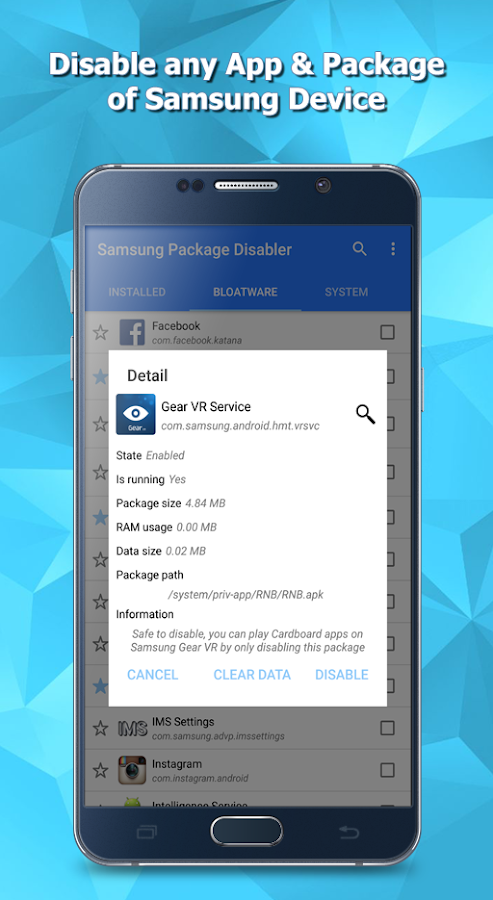    BK Package Disabler Samsung- screenshot  