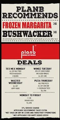 Plan B menu 8