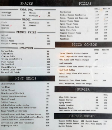 Adda (Sodala) menu 
