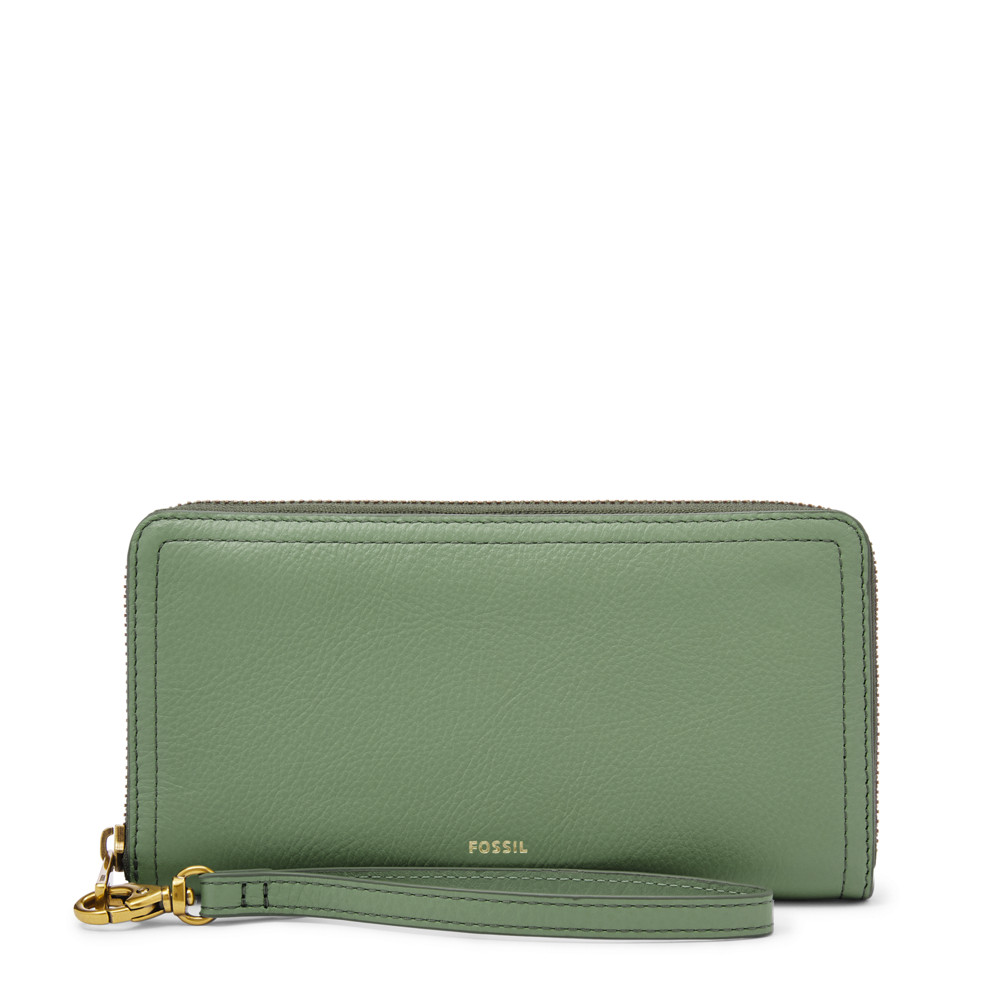 Logan Rfid Zip Around Clutch Sl Fossil Harbour City Store