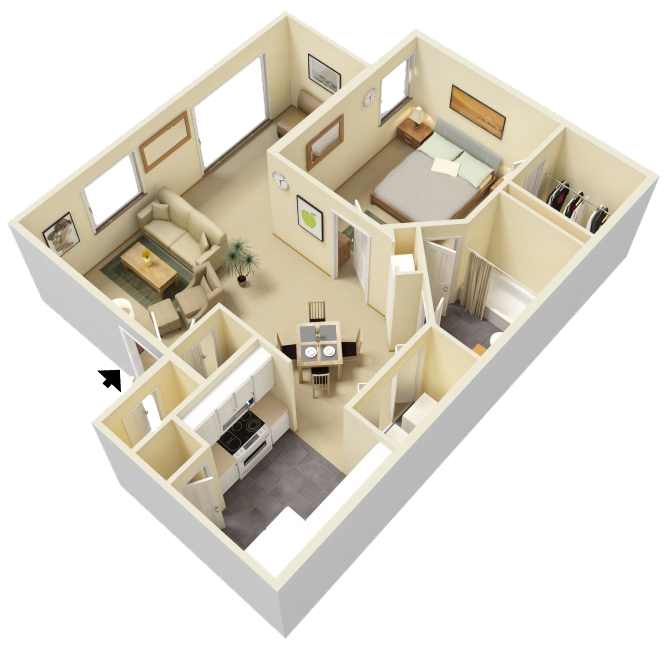 Rendered Rosewood Floorplan Diagram