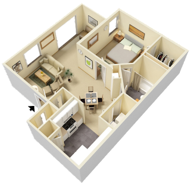 Rendered Rosewood Floorplan Diagram