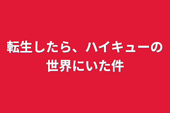 転生したら、ハイキューの世界にいた件