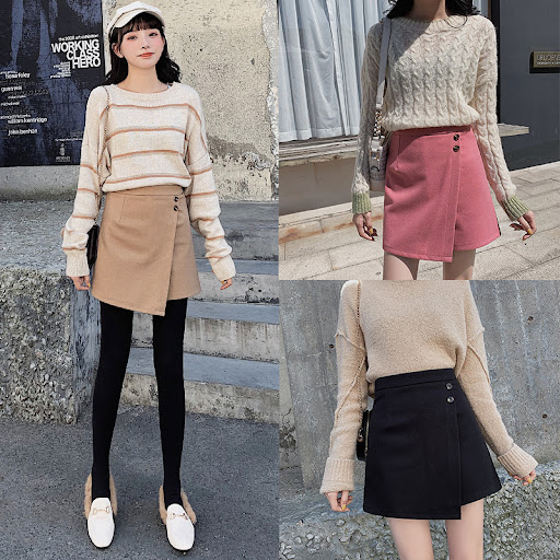 Title 4, Wool short skirt hakama bag hip skirt offers co...