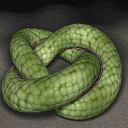 3D scene of a snake rolling on the ground chrome extension