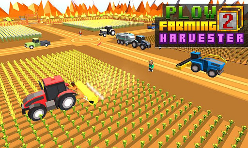 Blocky Plow Farming Harvester