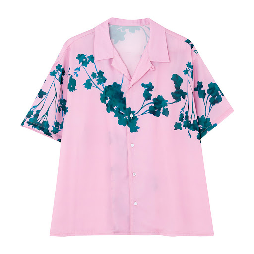 Title 4, Mens Summer Floral Cuban Collar Loose Short Sl...