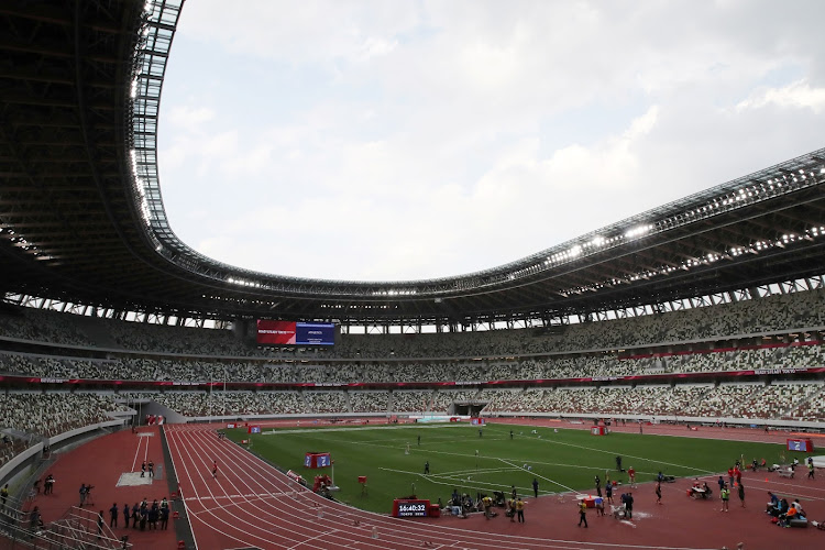 General view inside the Tokyo Olympic stadium.