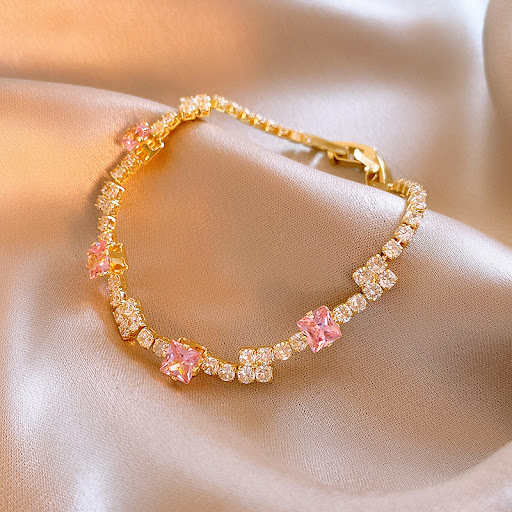 Title 5, Super Shiny Full Diamond Bracelet for Women, Li...