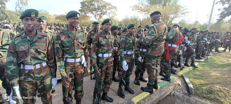 Kenya Forest Service forest rangers during a parade of the 2023 cohort on October 12,2023.