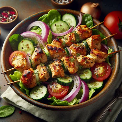 Chicken Reshmi Kebab Salad Bowl