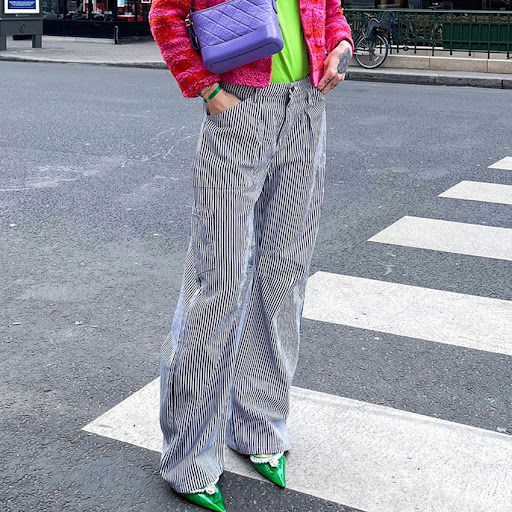 Title 3, Womens Fashion Casual Striped Loose Cargo Pant...