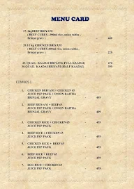 Chennai Beef Briyani menu 1