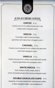 K's Charcoal menu 1