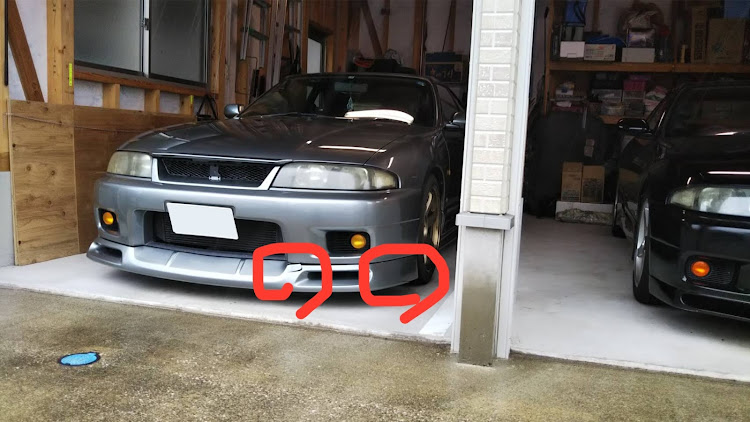 スカイライン GT-Rのリップ交換・スカイラインBCNR33・FD3S・親子ガレージに関するカスタム事例の投稿画像2枚目