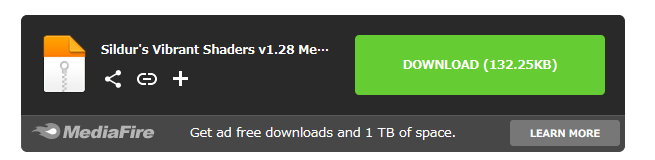 Sildur's Vibrantのダウンロードボタン